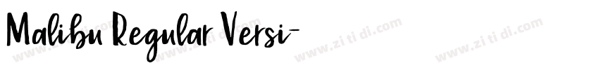 Malibu Regular Versi字体转换